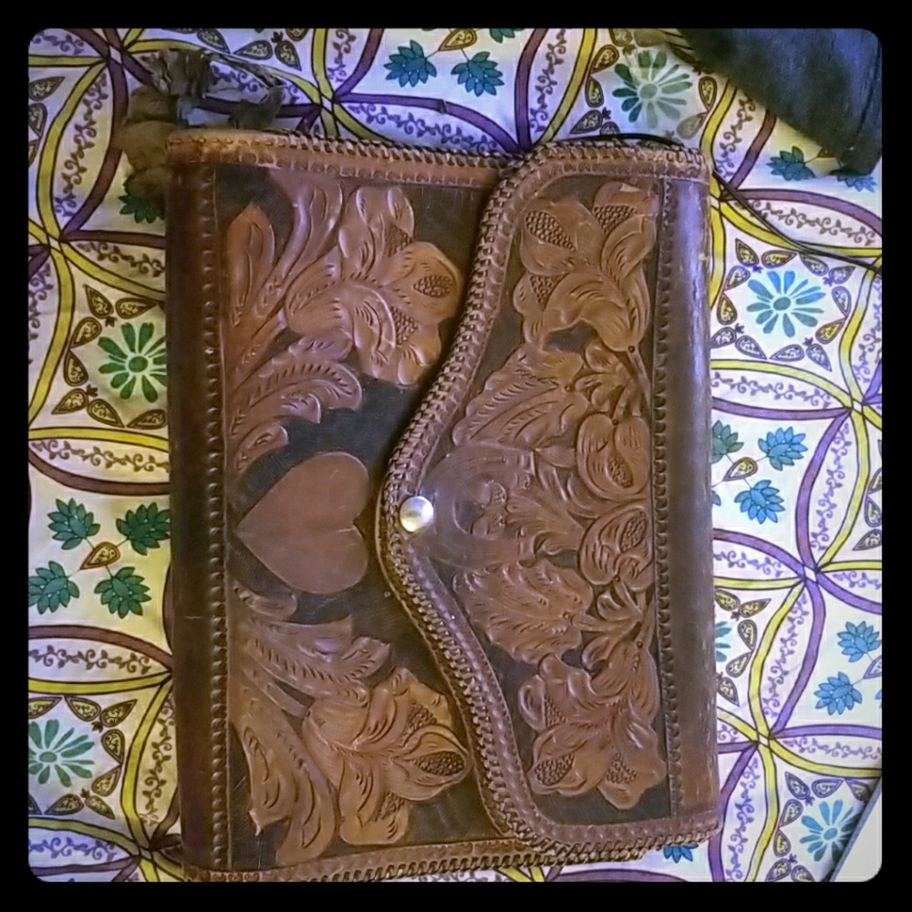 Real leather vintage handbag